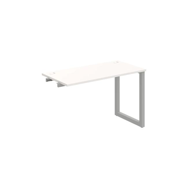 Work table UNI O, extendable. chain, 120x75.5x60 cm, white/grey