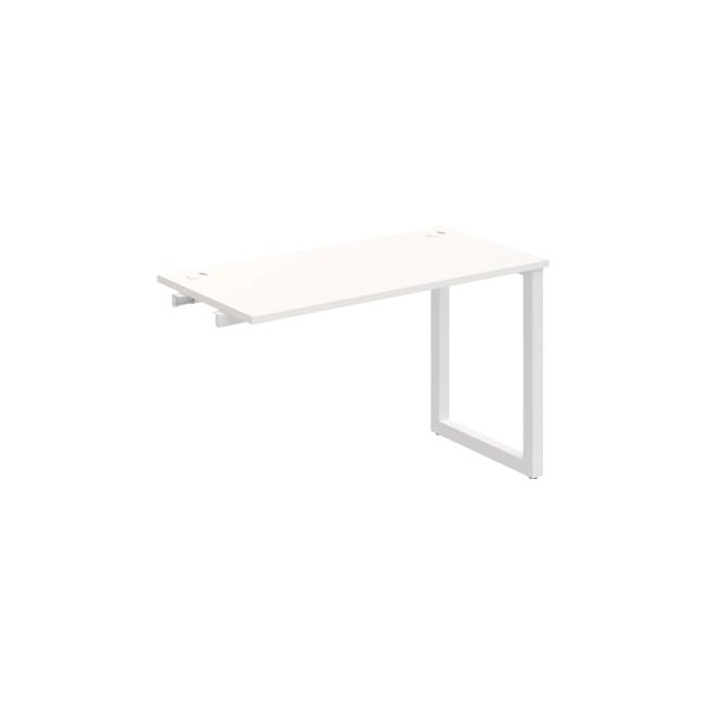 Work table UNI O, extendable. chain, 120x75.5x60 cm, white/white