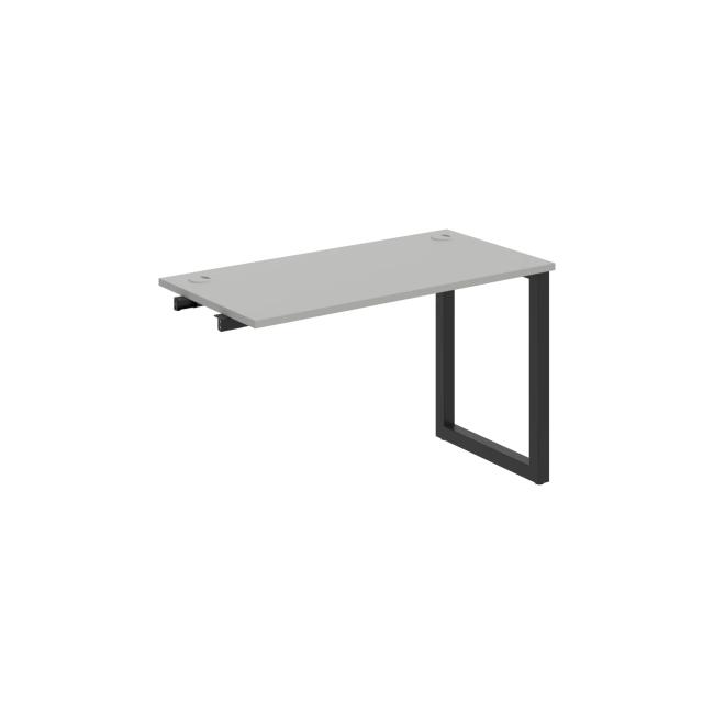 Work table UNI O, extendable. chain, 120x75.5x60 cm, grey/black
