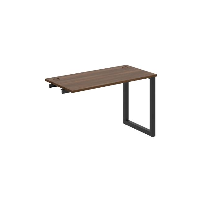 Work table UNI O, extendable. chain, 120x75.5x60 cm, walnut/black