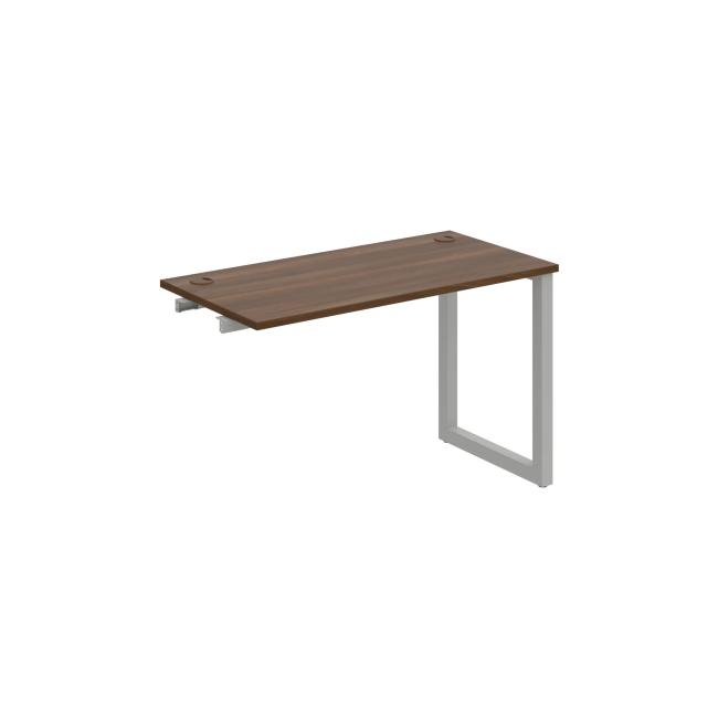 Work table UNI O, extendable. chain, 120x75.5x60 cm, walnut/grey
