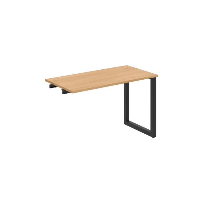 Work table UNI O, extendable. chain, 120x75.5x60 cm, oak/black
