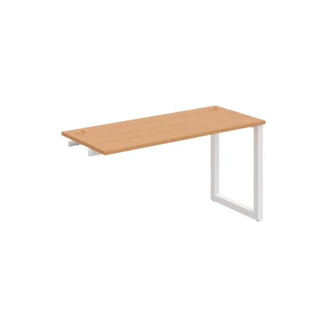 Work table UNI O, extendable. chain, 140x75.5x60 cm, beech/white