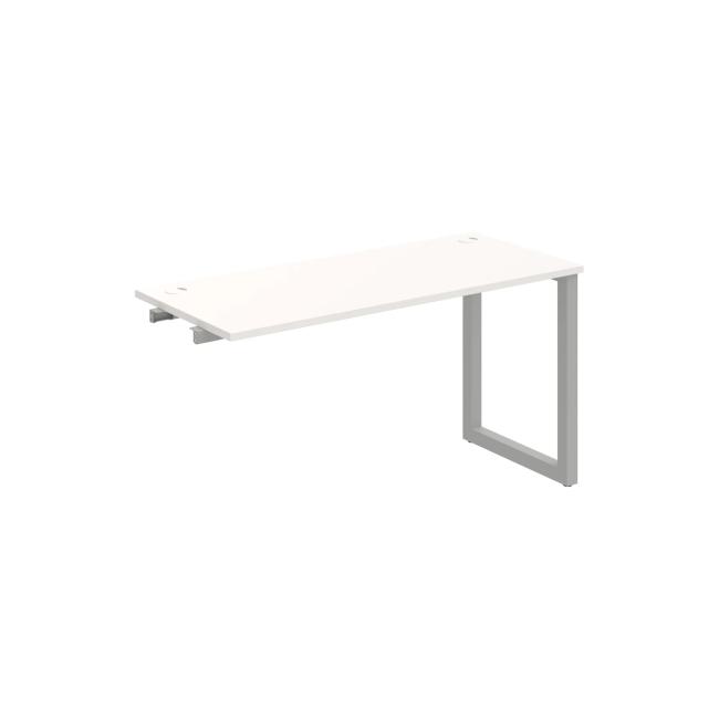 Work table UNI O, extendable. chain, 140x75.5x60 cm, white/grey
