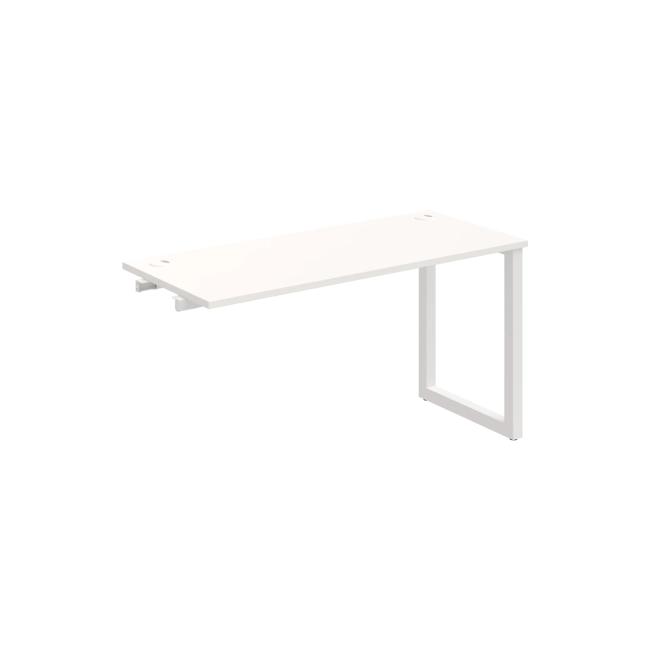 Work table UNI O, extendable. chain, 140x75.5x60 cm, white/white