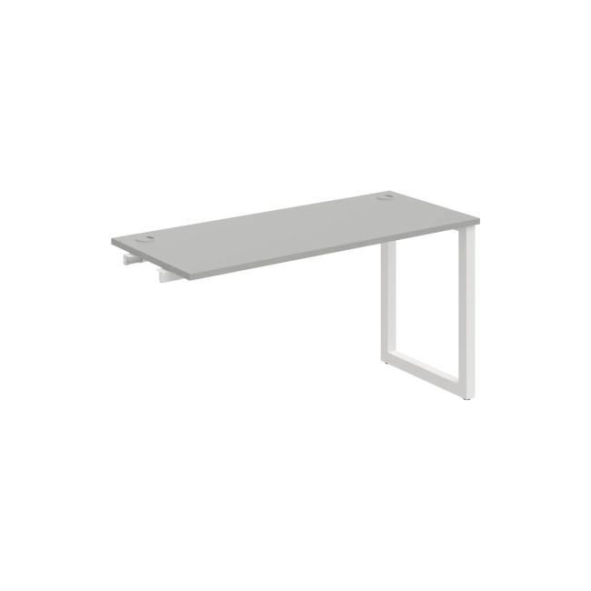 Work table UNI O, extendable. chain, 140x75.5x60 cm, grey/white