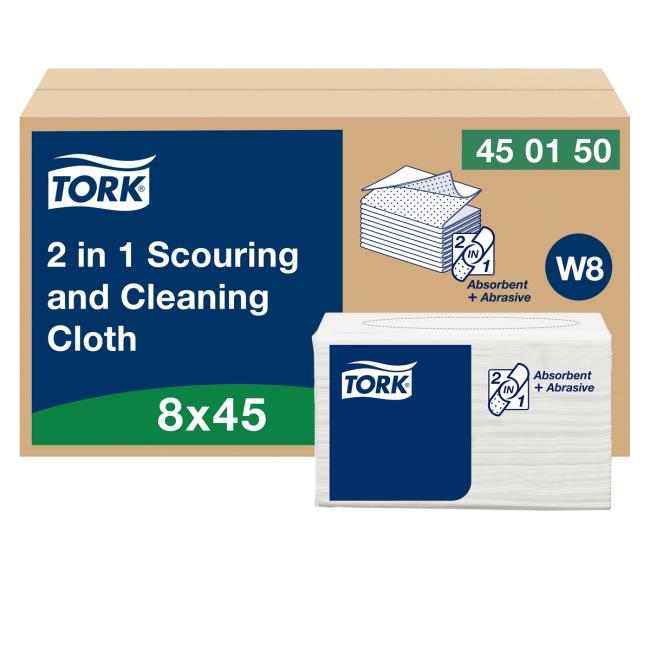 Tork wipes 2 in 1 for scrubbing and cleaning W8 (45 pcs)