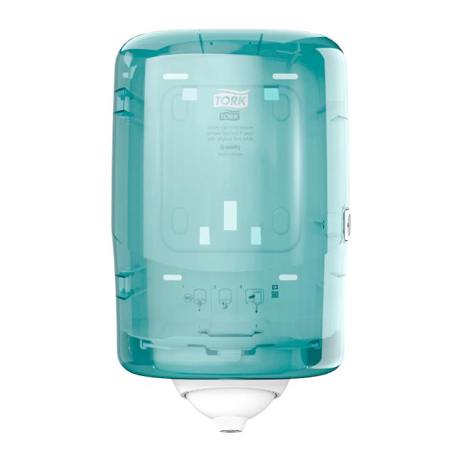 Paper towel dispenser with center. by unwinding TORK Reflex Mini turquoise M3