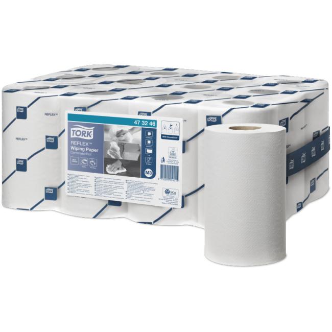 [HY473246] Paper towels in a 1-layer roll. TORK Reflex white M3 (12 pcs)