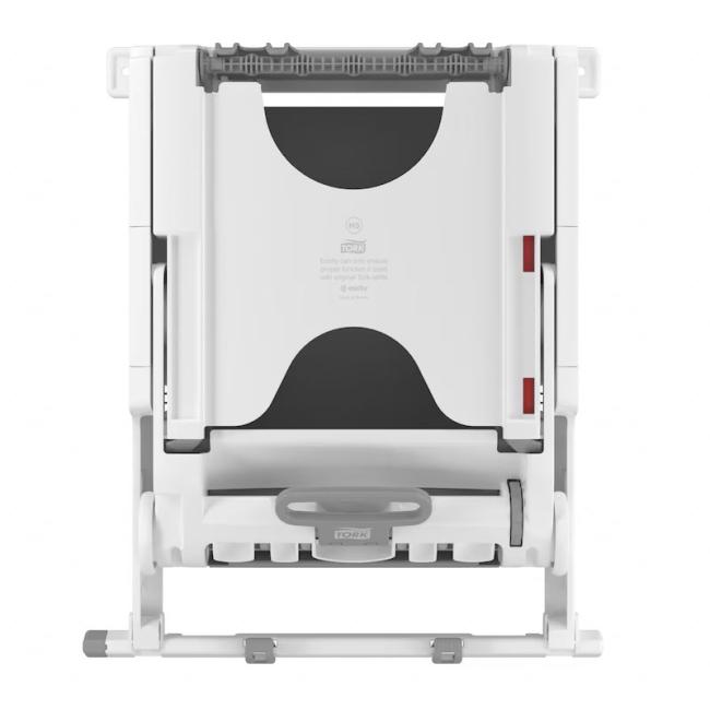 Small built-in storage for follow-on paper towels Tork PeakServe, H5