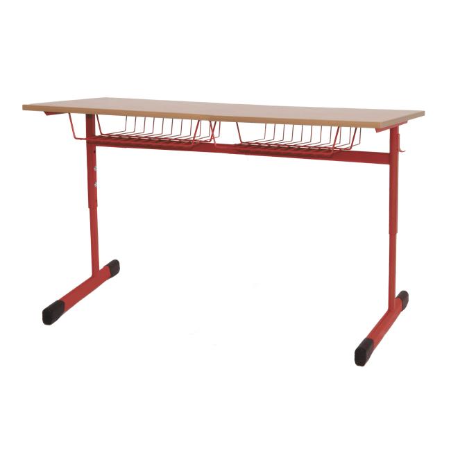 [AB300040] Fixed two-seater bench, large. 2, red