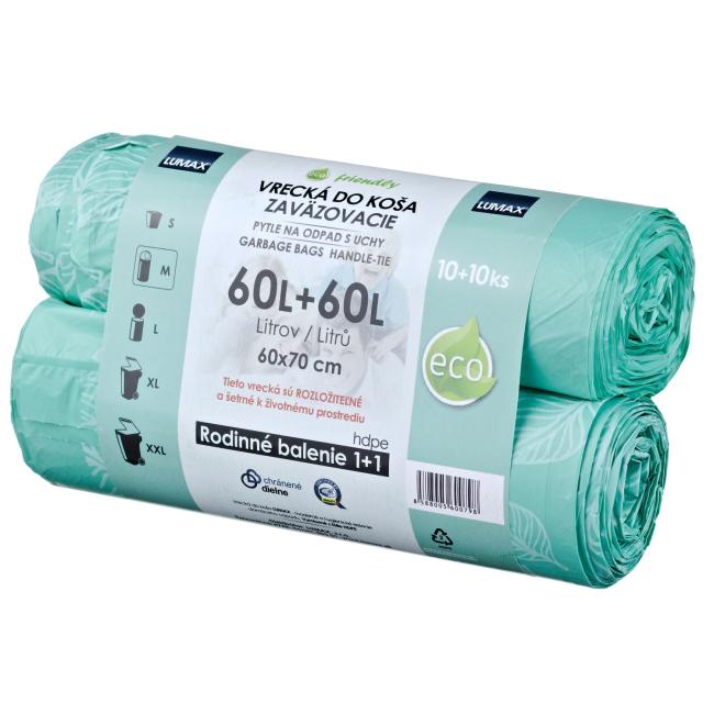 [HY600798] Vrecia do koša 60l 60x70cm 2x10ks s ušami