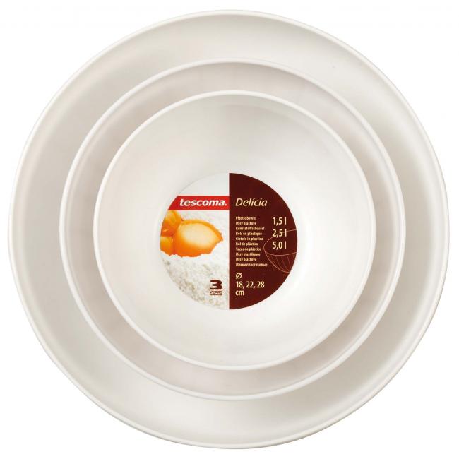 [HY630364] DELÍCIA plastic bowls 3 pcs