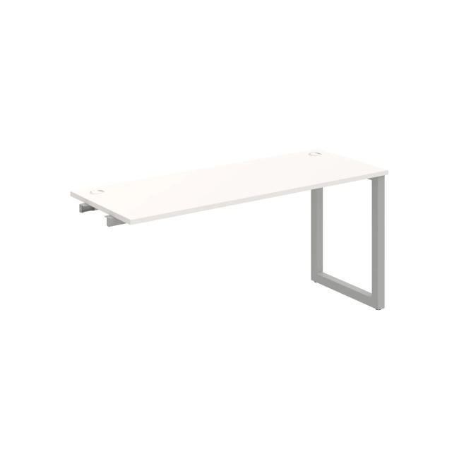 Work table UNI O, extendable. chain, 160x75.5x60 cm, white/grey