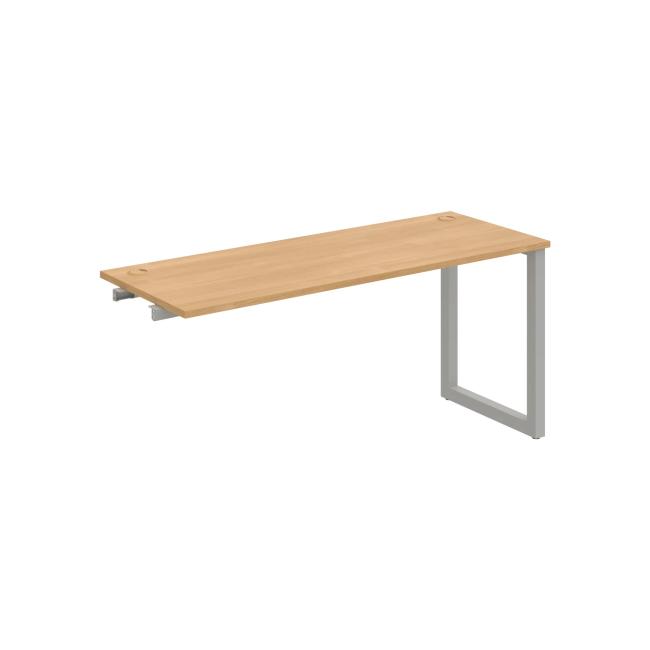 Work table UNI O, extendable. chain, 160x75.5x60 cm, oak/grey