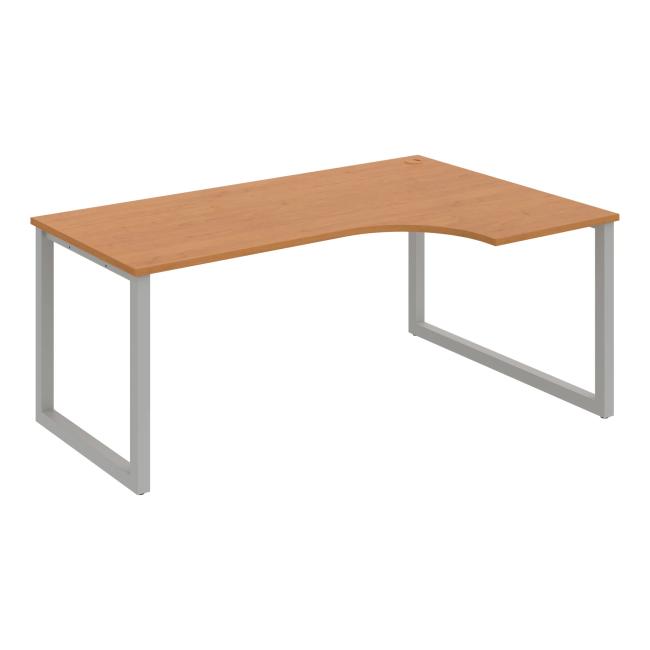 Work desk UNI O, ergo, left, 180x75.5x120 cm, alder/grey