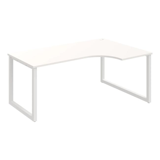 [ON919621] Work desk UNI O, ergo, left, 180x75.5x120 cm, white/white