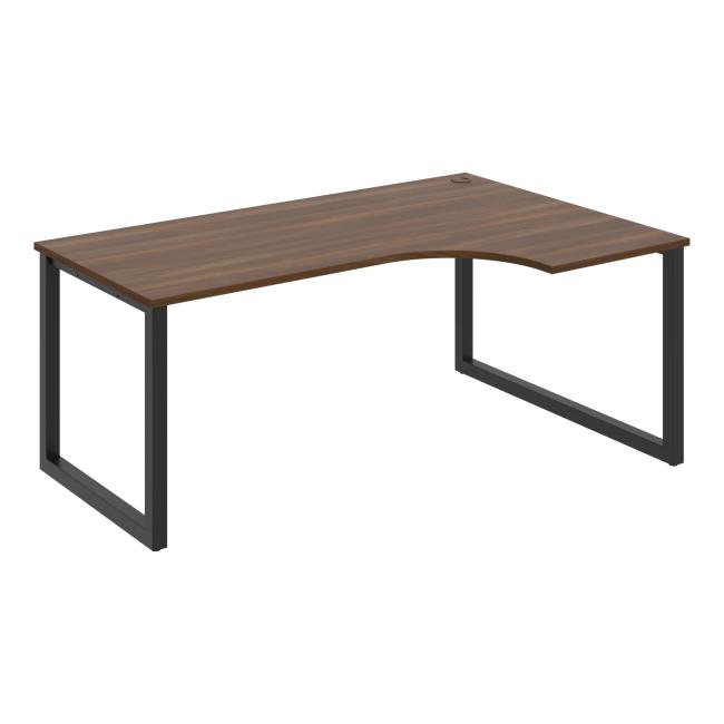 [ON919628] UNI O desk, ergo, left, 180x75.5x120 cm, walnut/black