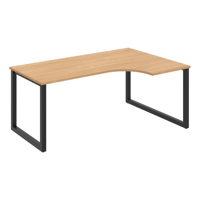 [ON919631] UNI O desk, ergo, left, 180x75.5x120 cm, oak/black