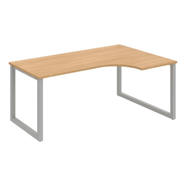 UNI O desk, ergo, left, 180x75.5x120 cm, oak/grey
