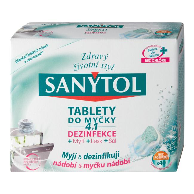 [HY639651] Sanytol tablety do umývačky riadu 4v1 40 ks