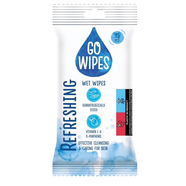 Moistened wipes, enriched with D-panthenol and a complex of vitamins A, C, E 15 pcs