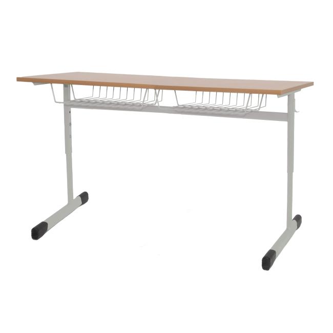 [AB300041] Fixed two-seater bench, large. 2, gray