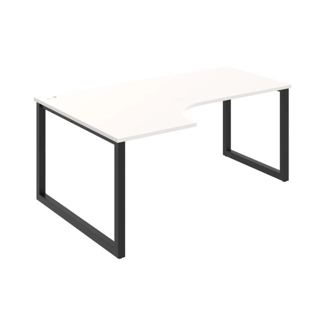 [ON919649] Work desk UNI O, ergo, right, 180x75.5x120 cm, white/black