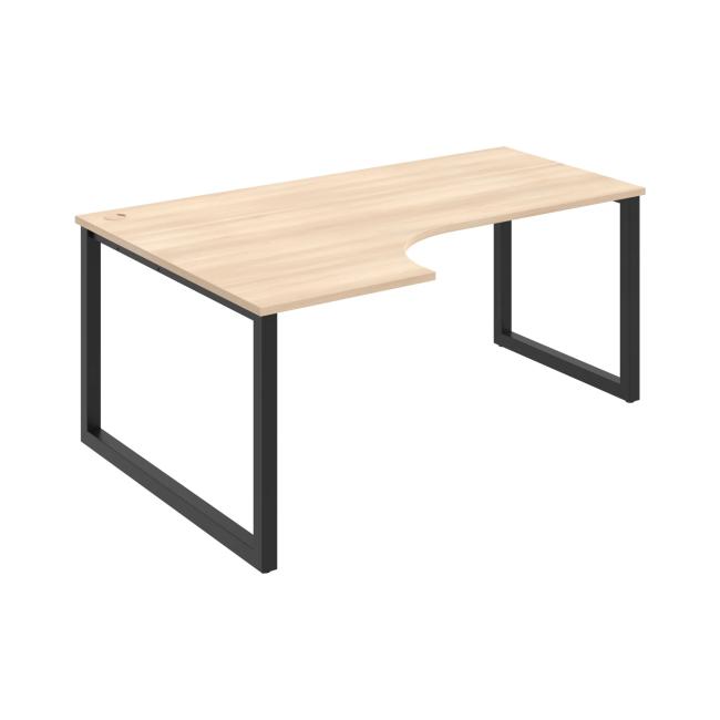 UNI O desk, ergo, right, 180x75.5x120 cm, agate/black