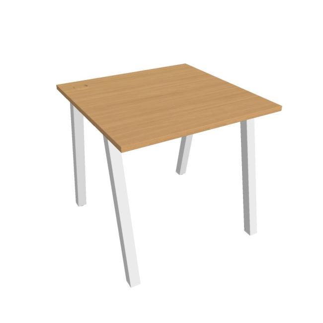 Work table UNI A, 80x75.5x80 cm, beech/white