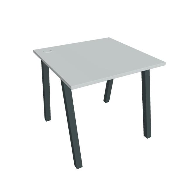 Work table UNI A, 80x75.5x80 cm, grey/black
