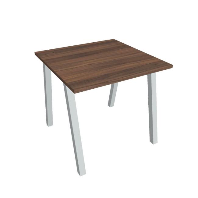 Work table UNI A, 80x75.5x80 cm, walnut/grey
