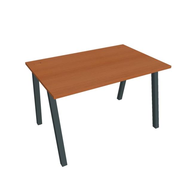 Work table UNI A, 120x75.5x80 cm, cherry/black