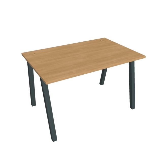 Work table UNI A, 120x75.5x80 cm, oak/black