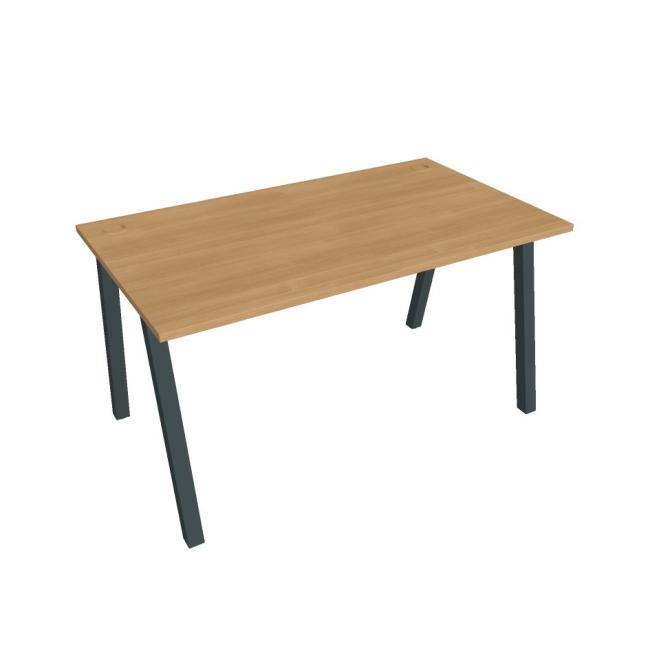 Work table UNI A, 140x75.5x80 cm, oak/black