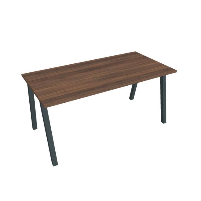 Work table UNI A, 160x75.5x80 cm, walnut/black