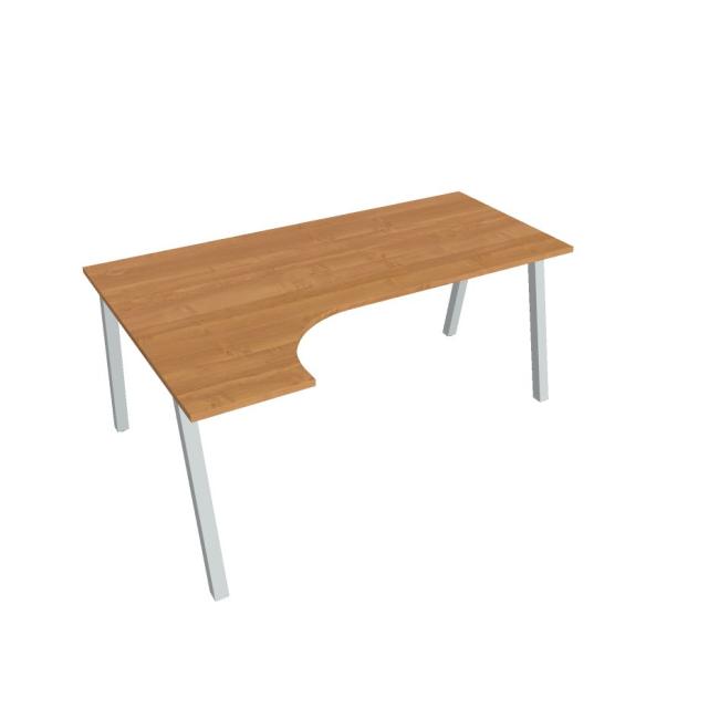 Work desk UNI A, ergo, right, 180x75.5x120 cm, alder/grey