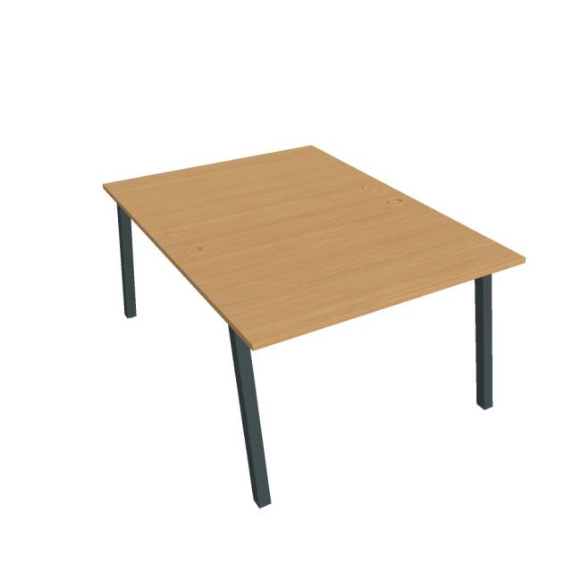 Work table UNI A, 120x75.5x160 cm, beech/black