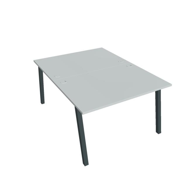 Work table UNI A, 120x75.5x160 cm, grey/black