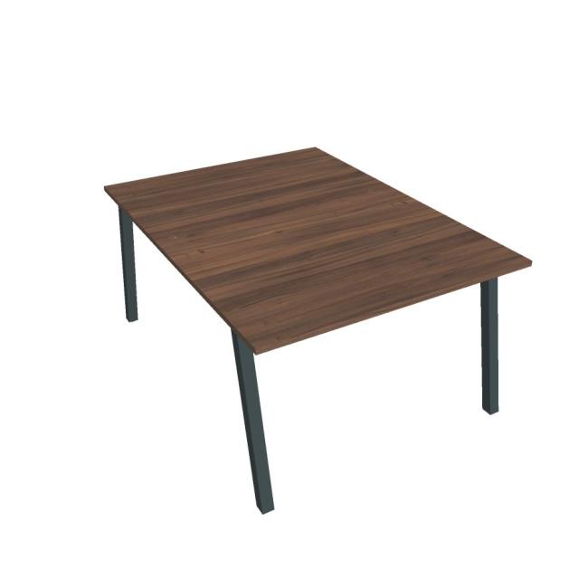 Work table UNI A, 120x75.5x160 cm, walnut/black