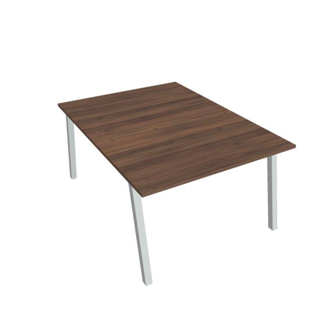 Work table UNI A, 120x75.5x160 cm, walnut/grey