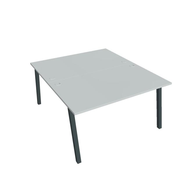 Work table UNI A, 140x75.5x160 cm, grey/black