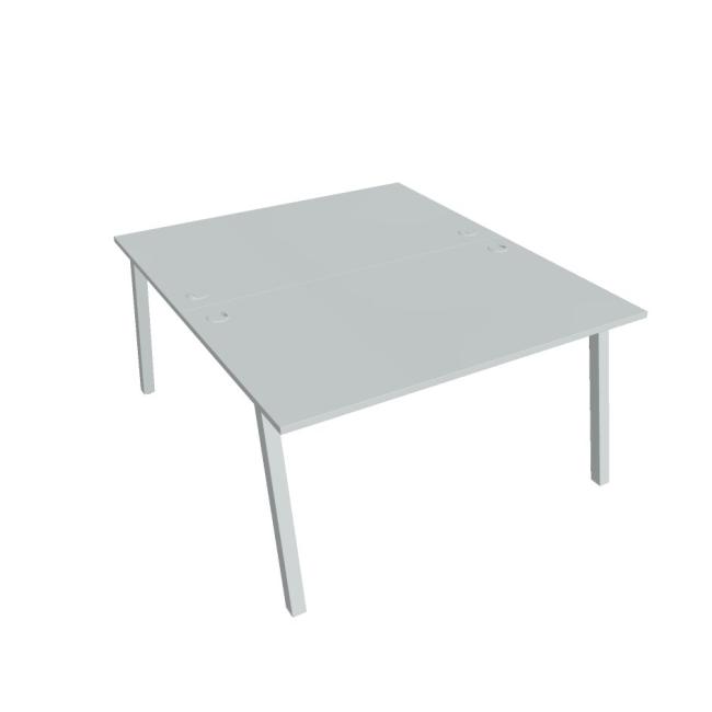 Work table UNI A, 140x75.5x160 cm, grey/grey