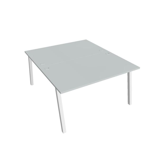 Work table UNI A, 140x75.5x160 cm, grey/white