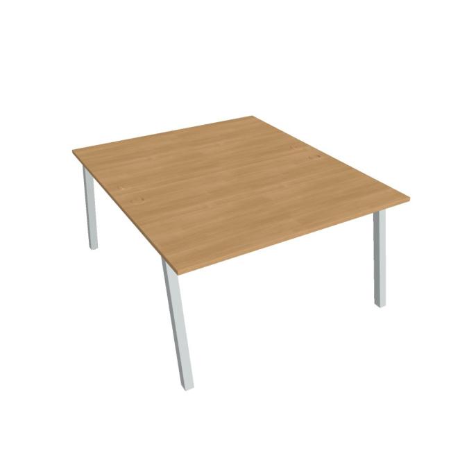 Work table UNI A, 140x75.5x160 cm, oak/grey