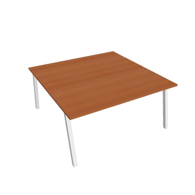 Work table UNI A, 160x75.5x160 cm, cherry/white