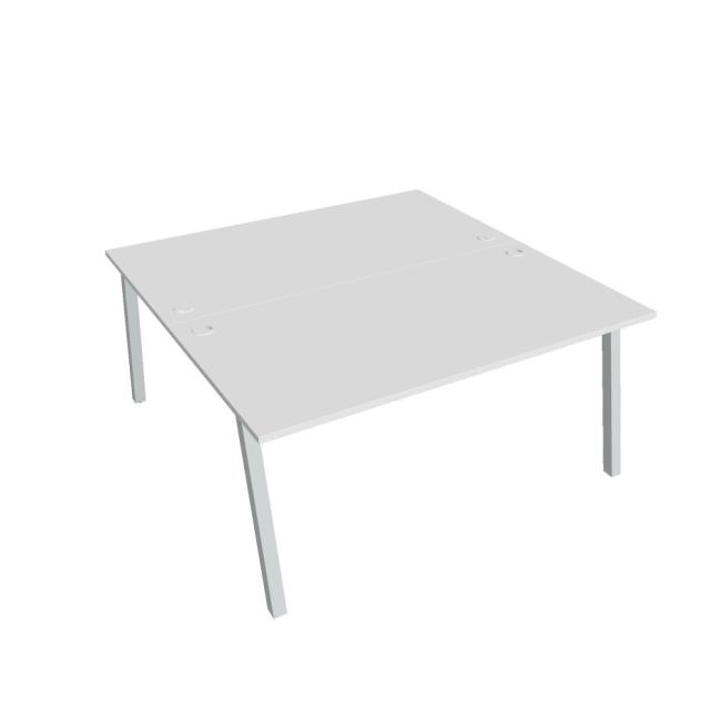 Work table UNI A, 160x75.5x160 cm, white/grey