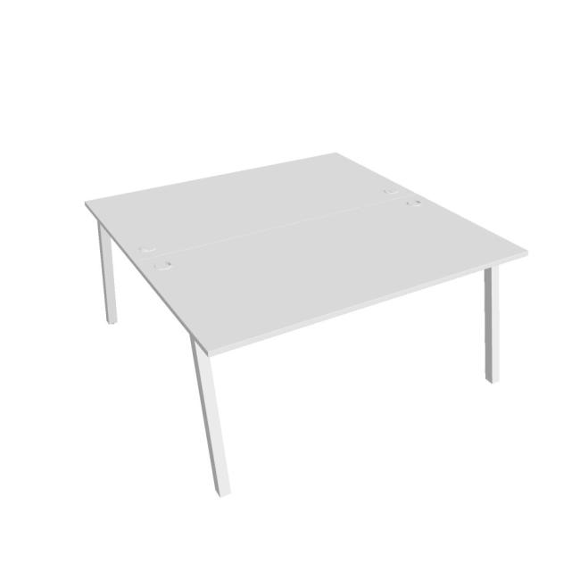 Work table UNI A, 160x75.5x160 cm, white/white