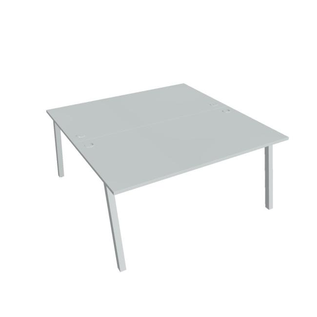 Work table UNI A, 160x75.5x160 cm, gray/grey