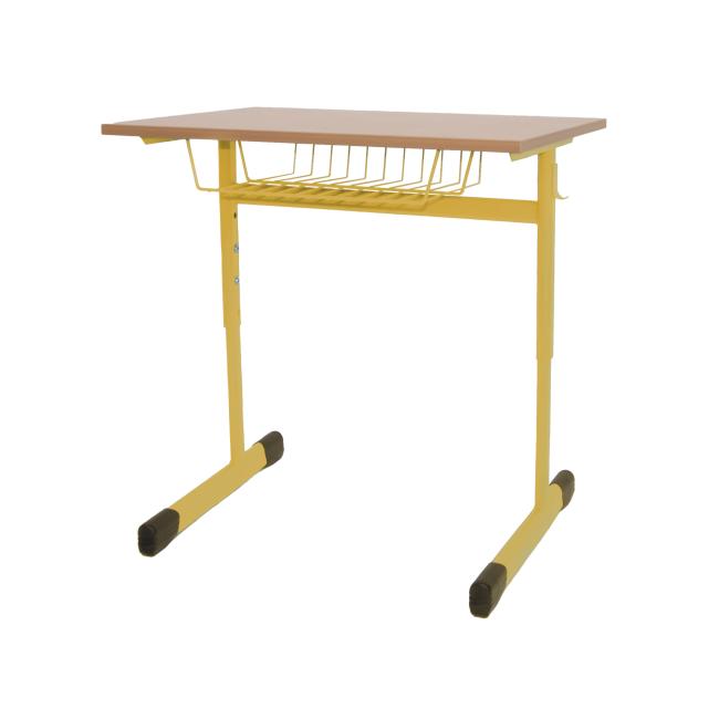 One-seater height-adjustable bench, large. 3-5, yellow